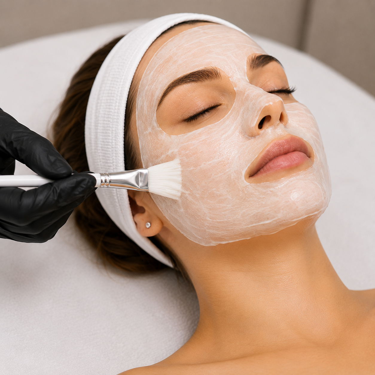 Restorative mask applied after HIFU treatment