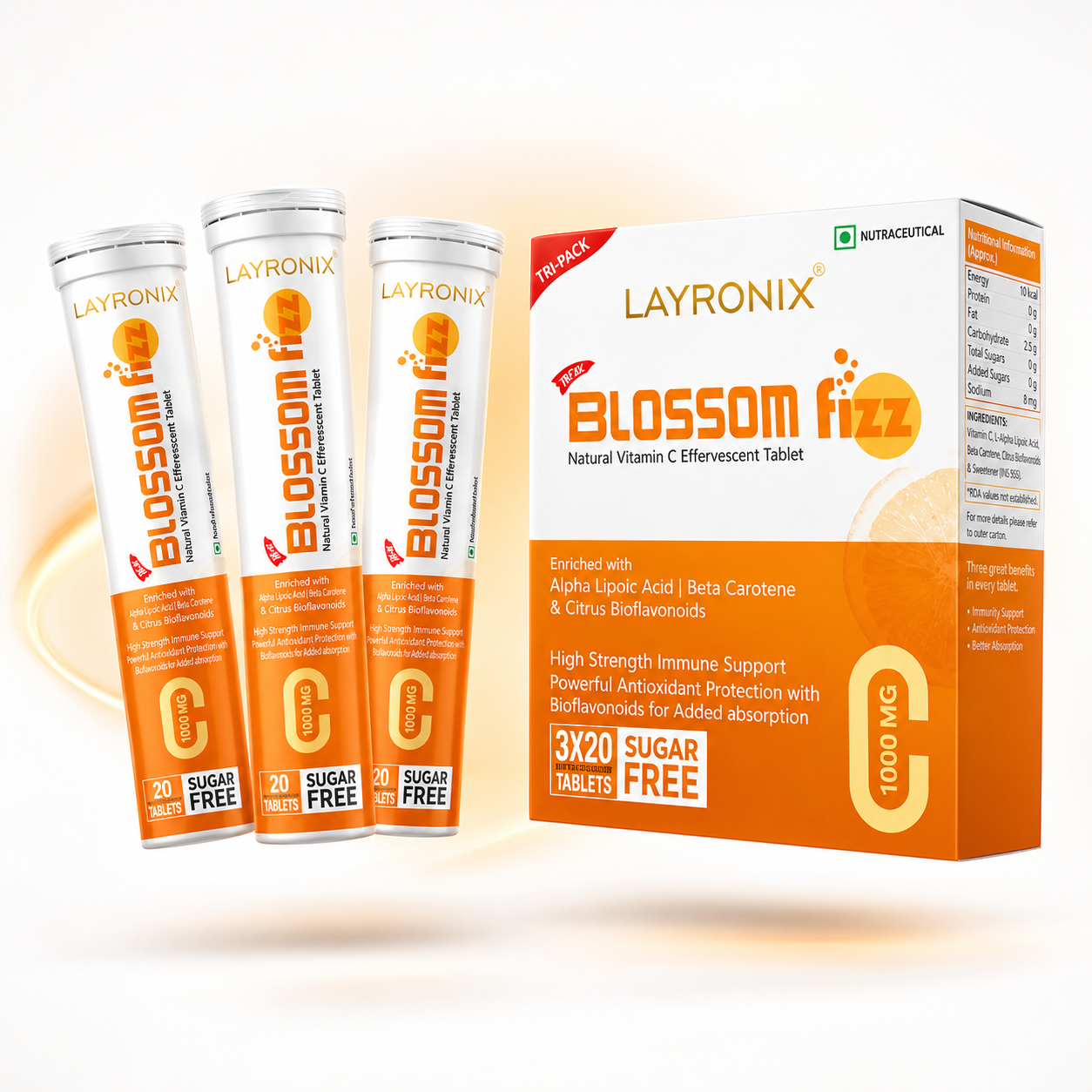 Layronix Blossom Fizz Vitamin C Effervescent Tablet